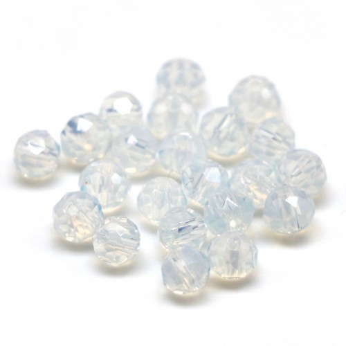 Бусины рондели 4*3мм, лунный прозрачный